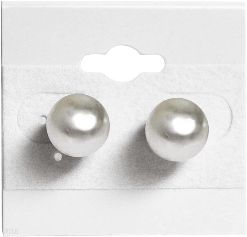 500PC 2" x 2" White Plastic Earring Card Display Hang Jewelry Plain Cards Retail Supplies