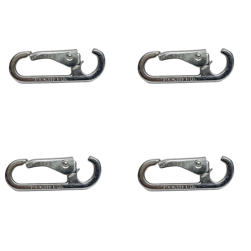 Spring Snap Open End 200 Lbs WLL Rig Marine Lift Hook Stainless Steel T304 4 Pcs