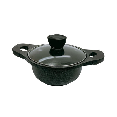 Nonstick Saucepan with Lid 7" (18cm), Marble Coating Sauce Pot Soup Pot Stockpot