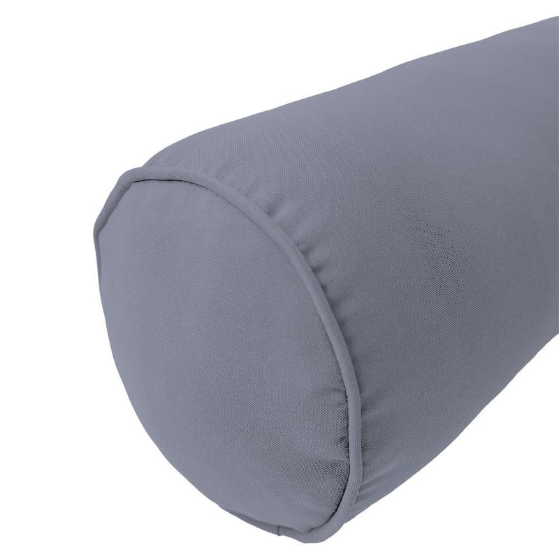 Model-6 AD001 Twin-XL Size 78" x 8" Piped Trim Bolster Pillow Cushion Outdoor SLIP COVER ONLY