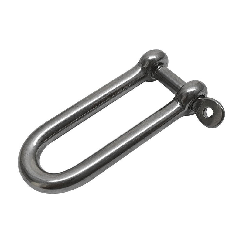 1/4" Captive Pin Long D-Shackle Threaded Stainless Steel For Boat Marine WLL 750 Lbs