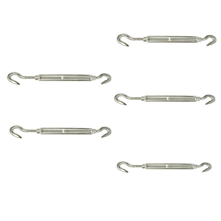 1/4'' x 4'' 5 PC 316 Stainless Steel Marine HOOK HOOK Turnbuckle DBM