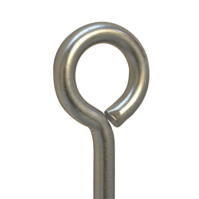 10 PC 3/8" x 12" Stainless Steel Forge Style Marine Wire Turned Eye Bolt Nut Washers 140 Lb Cap.