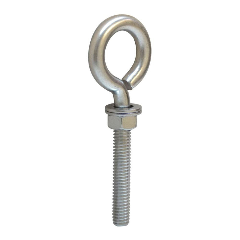 10 Pieces Stainless Steel 1/2" x 4" Turned Eye Bolt Rigging Ring Loop Lift Mount Fully Threaded 250 Lb Cap