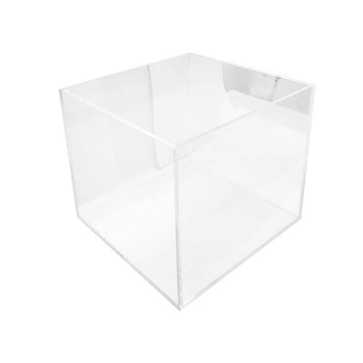 10'' x 10'' x 10''  Lucite Clear Acrylic 5 Sided Cube Bin Retail Display
