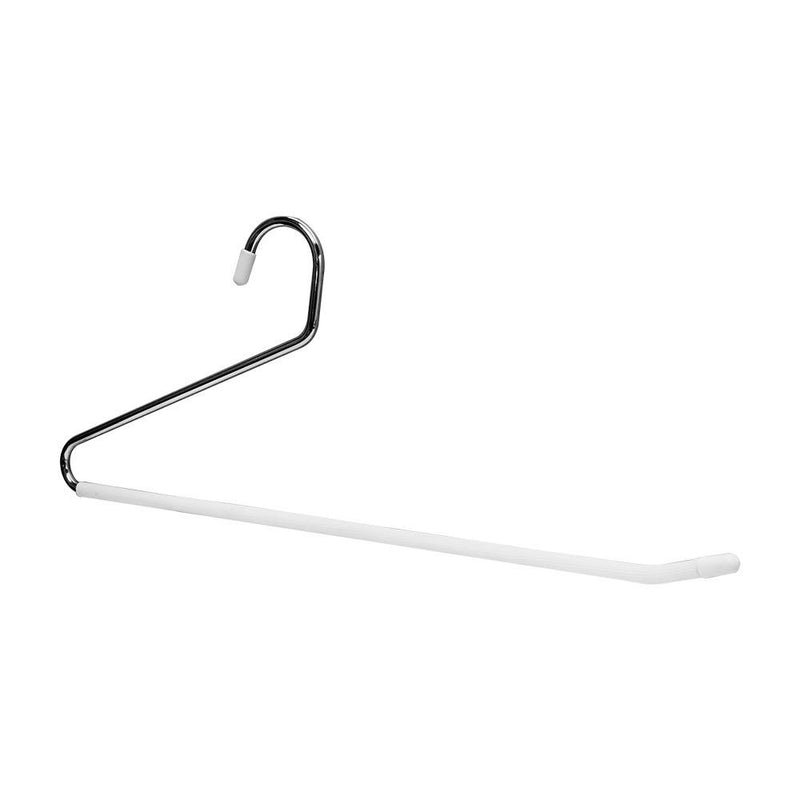 100 Pc 15" Chrome Slacks Pant Trouser Hangers Metal Open-End Non Slip Clothes Hangers