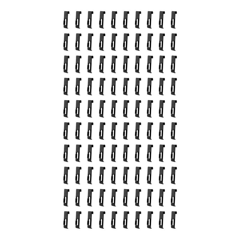 100 PCS Gridwall Utility Hook Grid wall Panel Display Picture Notch Black