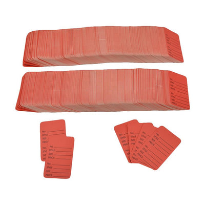 1000 Pcs Large Red Merchandise Coupon Price Tag Clothing Perforated 1-3/4"x 2-7/8"