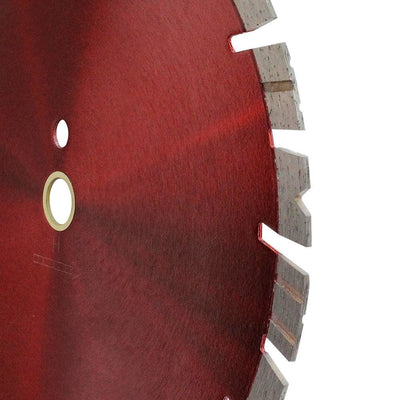 12" x .125" Red Metallic Turbo Segmented Diamond Saw Blade Cutter Cutting 15mm Rim
