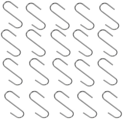 20 Pc 3'' S Hooks Stainless Steel For Bathroom Kitchen Hanging Accessories
