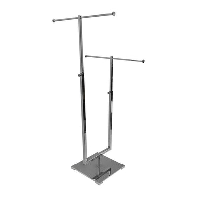 28-1/2''H  2 Tier Chrome Adjustable Jewelry Stand Retail Store Display Fixture