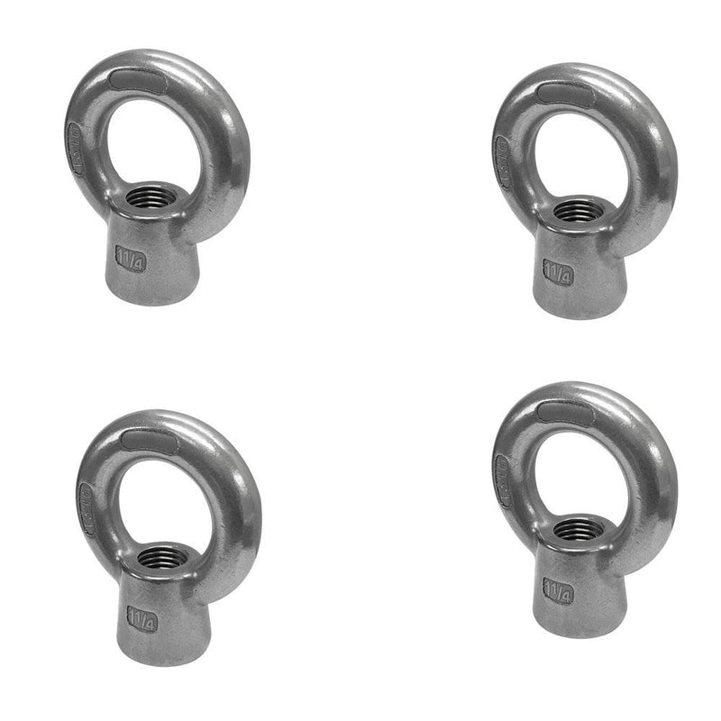 4 PC 1-1/4" T316SS Lifting Eye Nut Boat Marine With 9,000 LBS Capacity UNC Tap