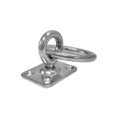 4 PC Marine hardware Swivel Pad Eye Plate Square With Ring 5/16" Welded Formed 480Lbs WLL