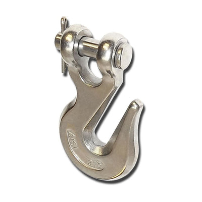 5 Pc Stainless Steel 316 Clevis Grab Hook Towing 3/8" For Marine WLL 2,500 lbs