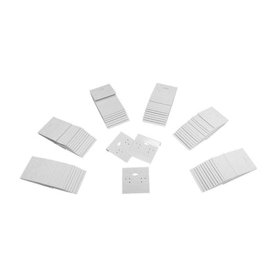 500PC 2" x 2" White Plastic Earring Card Display Hang Jewelry Plain Cards Retail Supplies