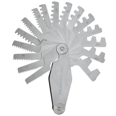 Screw Pitch Gauge 29 Degree Threat Angle 16 Blades 1N to 12N