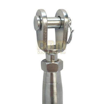 Marine Stainless Steel 1/2'' Closed Body Turnbuckle JAW JAW Rigging 1,200 Lbs