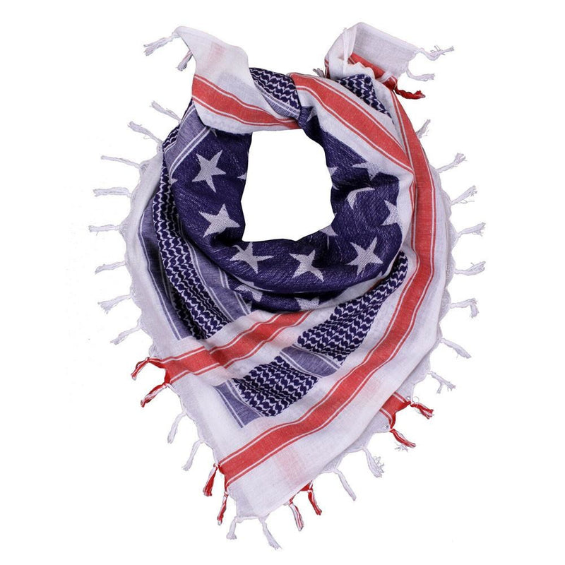 Military Shemagh Arab Tactical Desert Keffiyeh Scarf Face Mask - Stars and Stripes