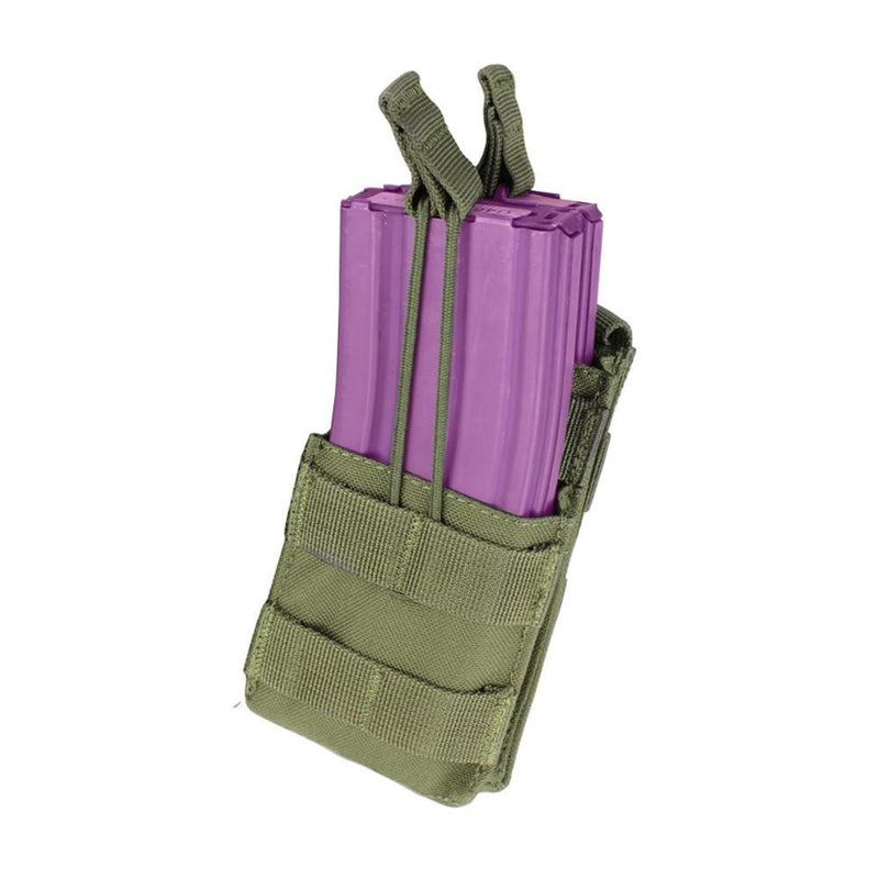 OD GREEN MOLLE PALS Modular Single Stack Bungee Open Top Magazine Mag Pouch