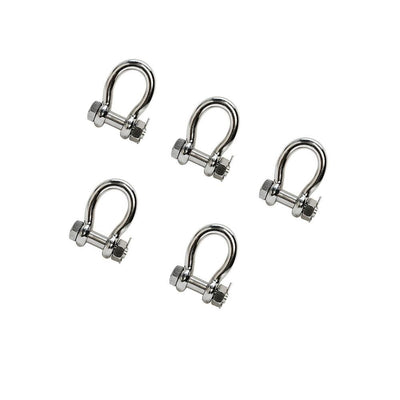 Set Of 5 Pcs 1/4" Stainless Steel 316 Bolt Pin Anchor Chain Shackle