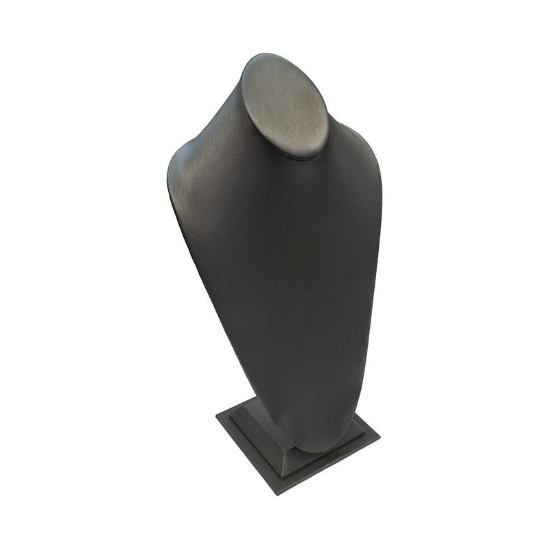 Slate Gray Leatherette Necklace Stand 15&