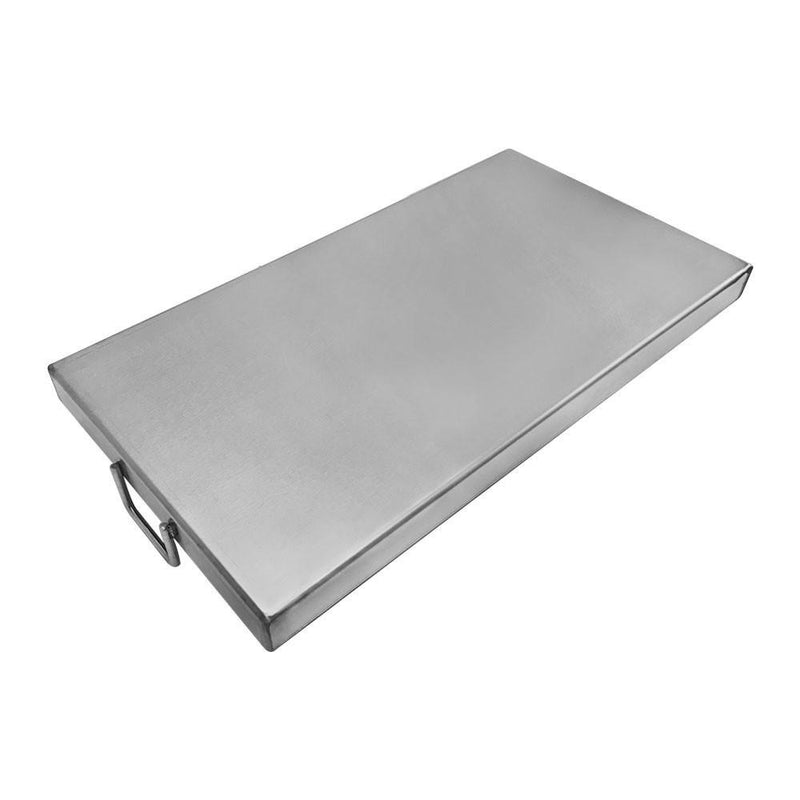 Stainless Steel Double Griddle Plancha Grill Pan With 4 Sided Wall 32&