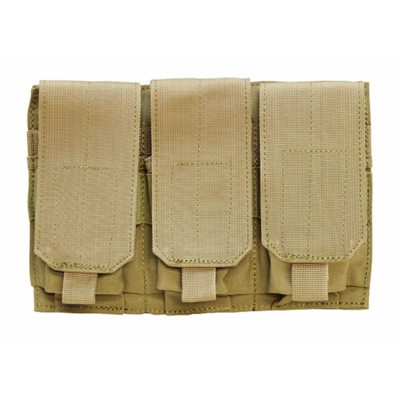 TAN - Tactical MOLLE PALS Triple .223 5.56 Mag Clip Magazine Pouch Holder