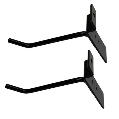 4" Slatwall Hooks, Black, Hanger Display,Display Panel Hooks Wire Metal 24Pc Set