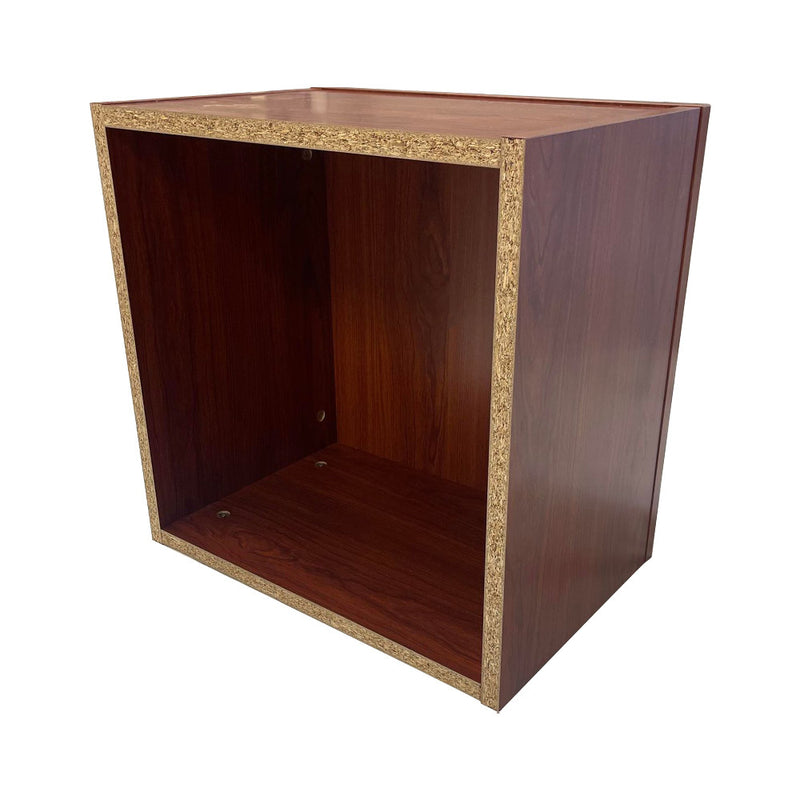 Cherry 5 Sided Cube Pedestal 18"L x 18"W x 12"H Knockdown Show Case Display Cube