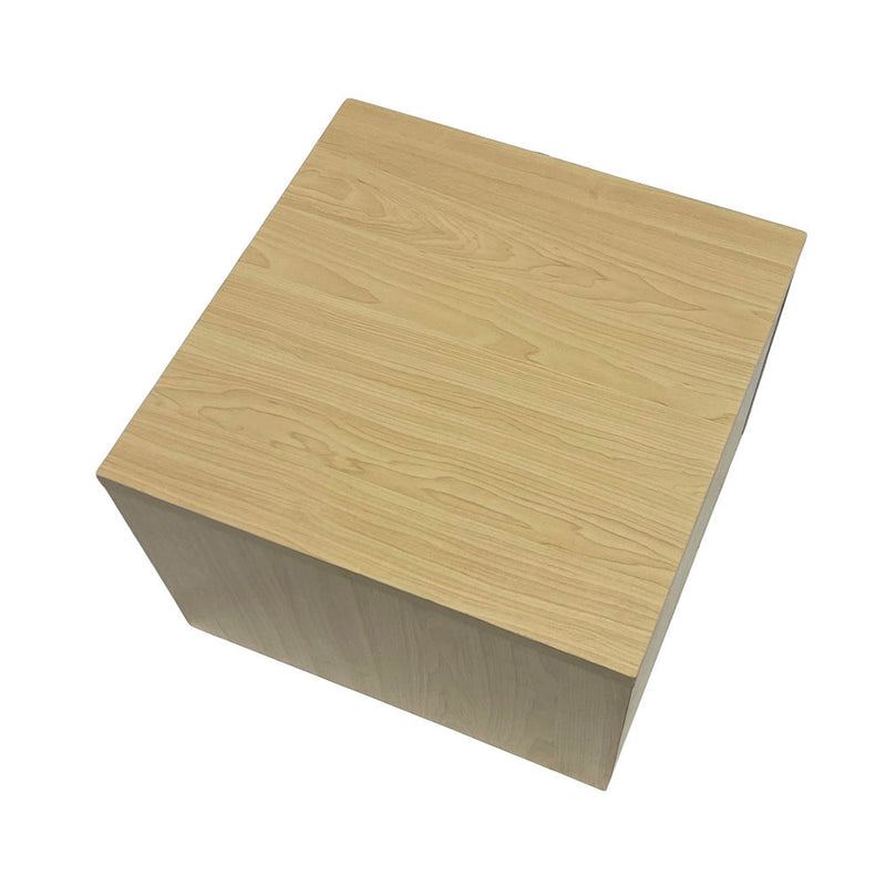 Maple 5 Sided Cube Pedestal 18"L x 18"W x 12"H Knockdown Show Case Display Cube