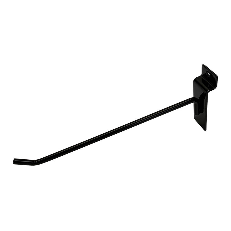 8" Slatwall Hooks, Black, Hanger Display,Display Panel Hooks Wire Metal 2Pc Set