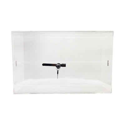 Acrylic Security Case with Sliding Back Door Countertop Display Case 21"L x 13"H