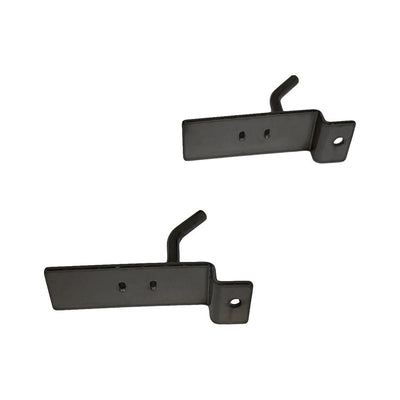 1" Slatwall Hooks, Raw Steel, Hanger Display, Panel Hooks Wire Metal 2Pc Set