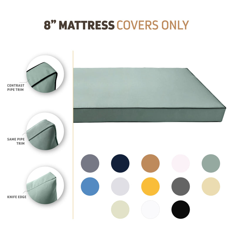 Outdoor Mattress Fitted Sheet Queen Size (80" x 60" x 8") Slip Cover Only