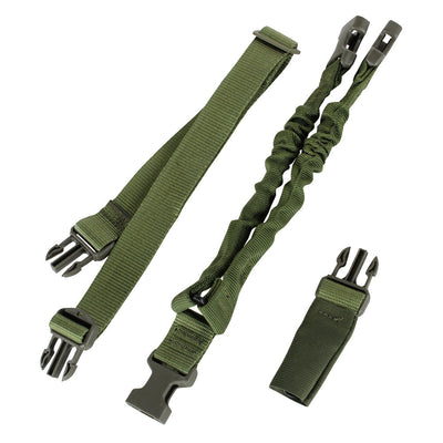 OD GREEN Tactical COBRA OPS One Point .223 5.56 Bungee Rifle Sling Strap US Made