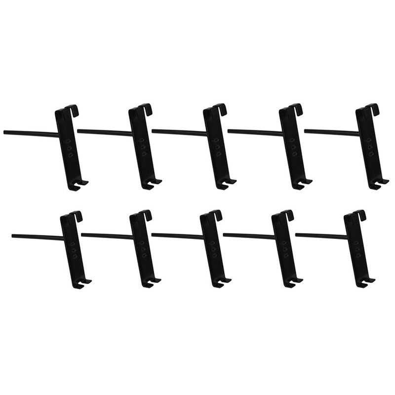 BLACK 4" Long GridWall Wire Metal Hooks Display Grid Panel Hanger Retail 20 PC