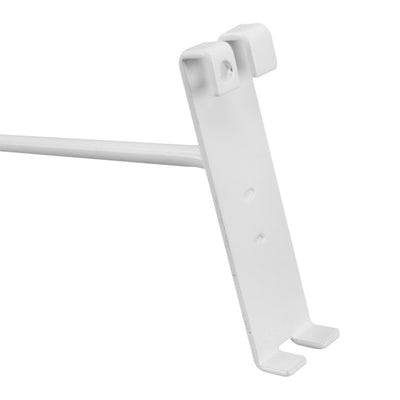 WHITE 4" Long GridWall Wire Metal Hooks Display Grid Panel Hanger Retail 20 PC