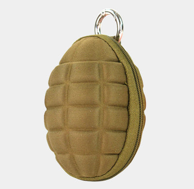 COYOTE Grenade Zipper Keychain Tactical Multi-Purpose Wallet Pocket Pouch