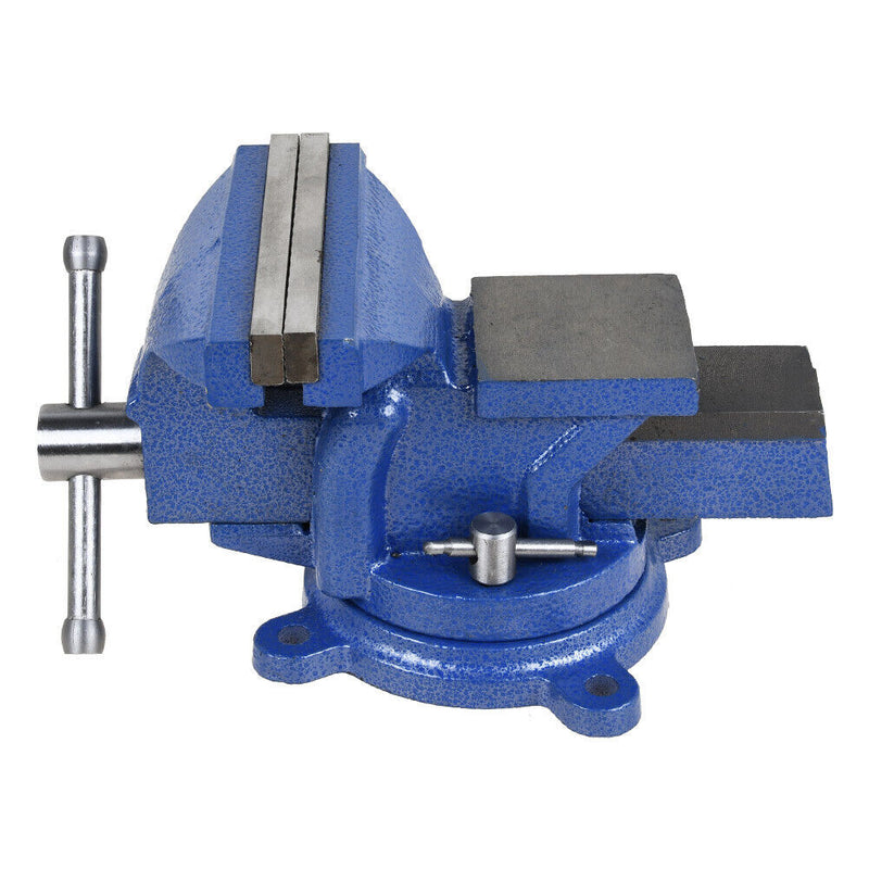 5" Cast Iron Bench Vise with Anvil 360° Swivel Locking Base Table Top Clamp