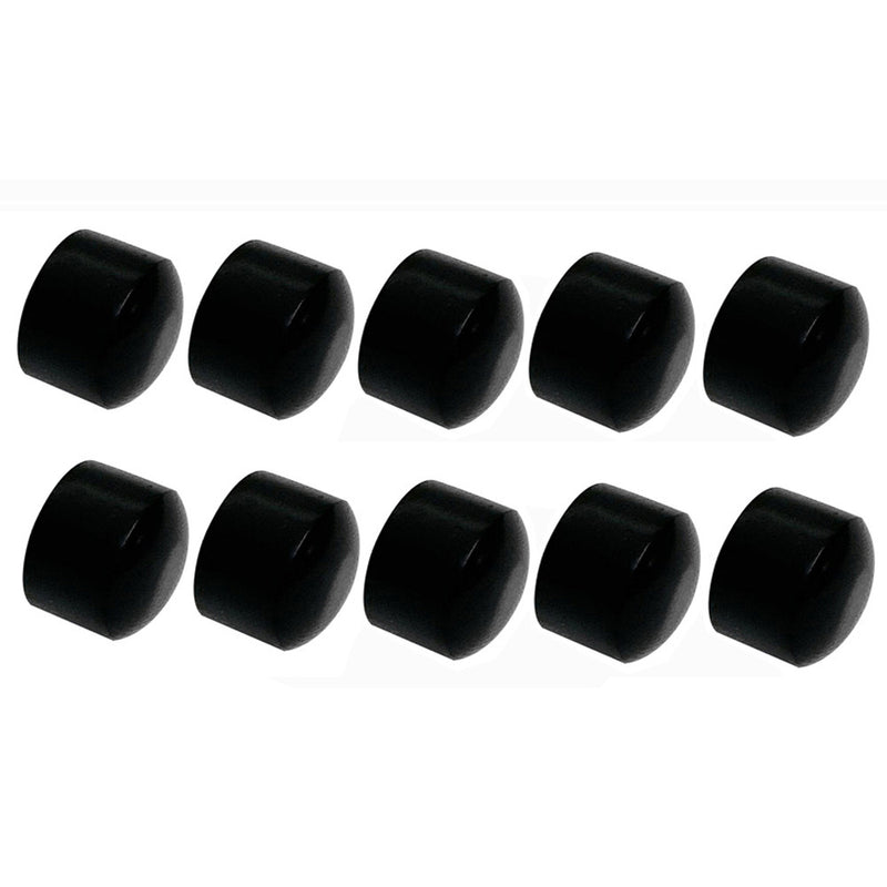 UNC 1/4" - 20 Black Oxide Stainless Steel Round Cap For Jam Nut (RIGHT) , 10 Pc