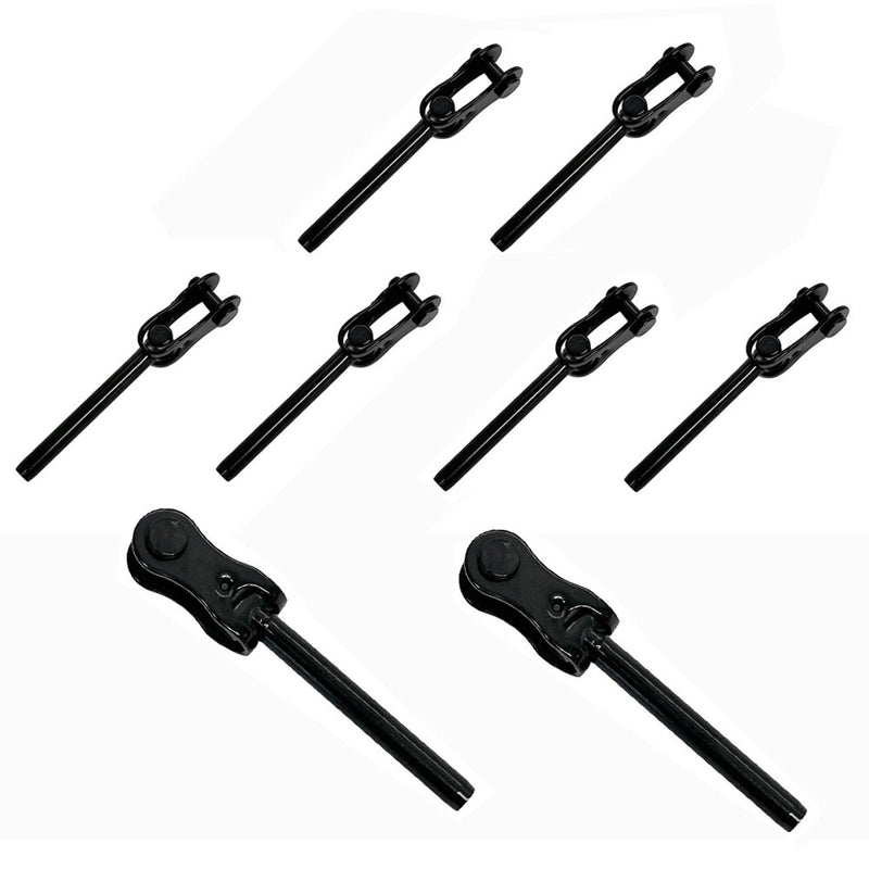 1/8" Black Oxide Stainless Steel Hand Swage Toggle Jaw For 1/8" Cable Wire,10 PC