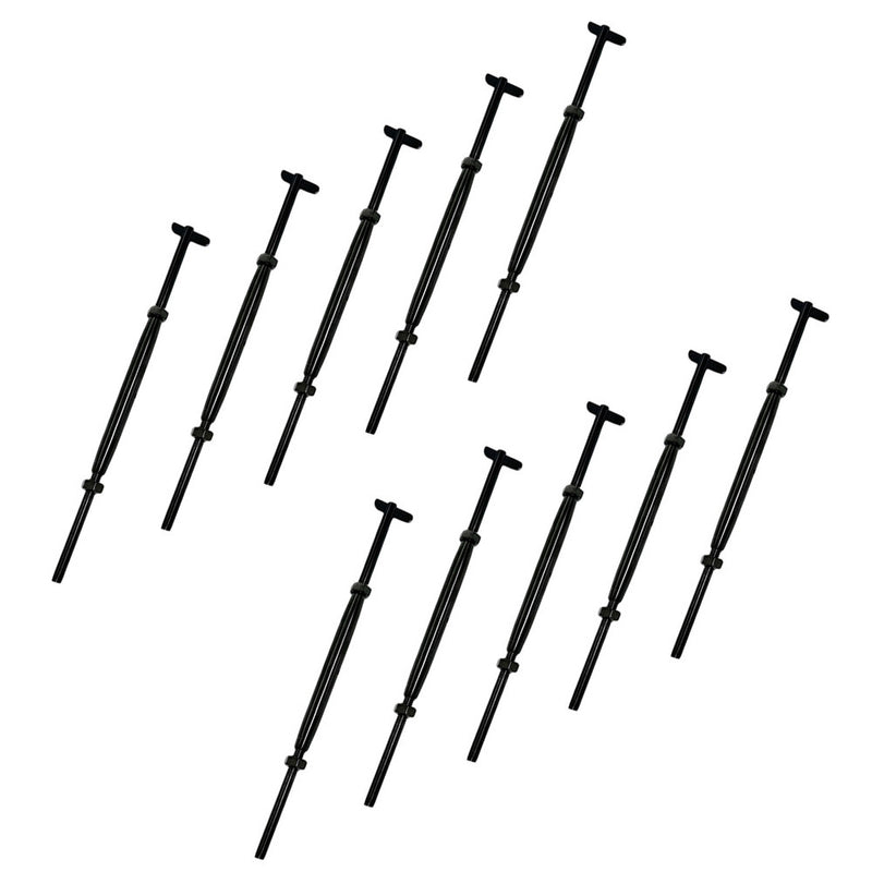 Black Oxide T316 Stainless Steel Hand Swage Drop Pin Stud Turnbuckle for 3/16" Cable, 10 Pcs