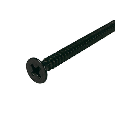 Wood Screw Black Oxide Coated Stainless Steel Self Tapping Screw , 1/4" x 2"