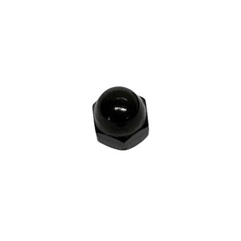 1/4" Acorn Hex Cap Dome Head Nuts, Right Hand Stainless Steel, Black Oxide