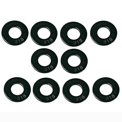 Stainless Steel T316, Black Oxide Coated 1/4" ID Flat Washers Nuts Bolts