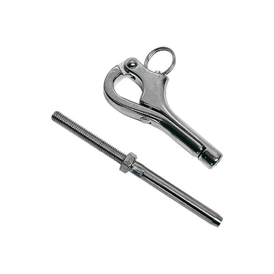 Stainless Steel Pelican Hook Shackle For 1/8", 3/16", 1/4" Cable Wire Sailing Boat Yacht