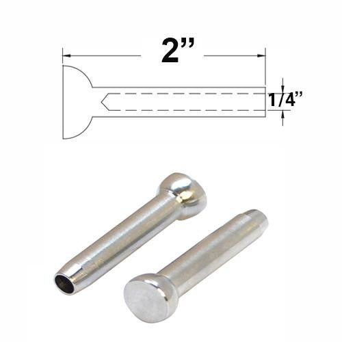 10 Pcs Set 1/4, 1/8", 3/16" Cable Railing Swage Stemball Fittings T316 Stainless Steel For Wood Post