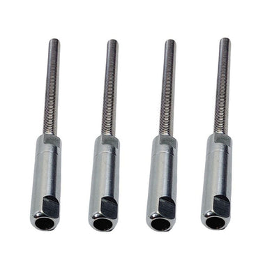 Fully Threaded Push & Go Swageless Lag For Cable Stainless Steel T316