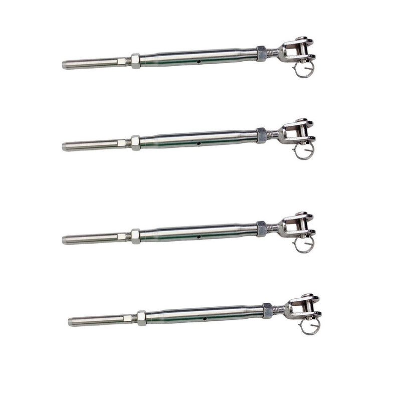Marine Cable Jaw And Swage Stud Thread Turnbuckle Stainless Steel T316