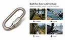50 Pcs Marine T316 Stainless Steel 5/32" Quick Link Shackle 250 Lbs WLL
